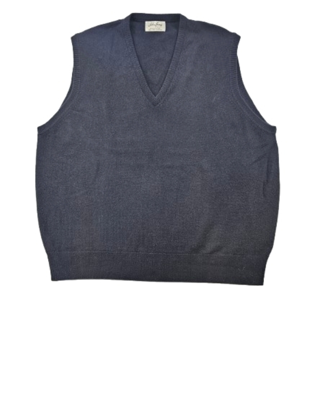 John Laing Of Hawick Scotland Cashmere Mens Deep Blue Sweater Jumper‎ Vest 3-4XL
